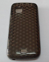 Силиконов гръб ТПУ ромбове за Nokia C5-03 тъмно сив